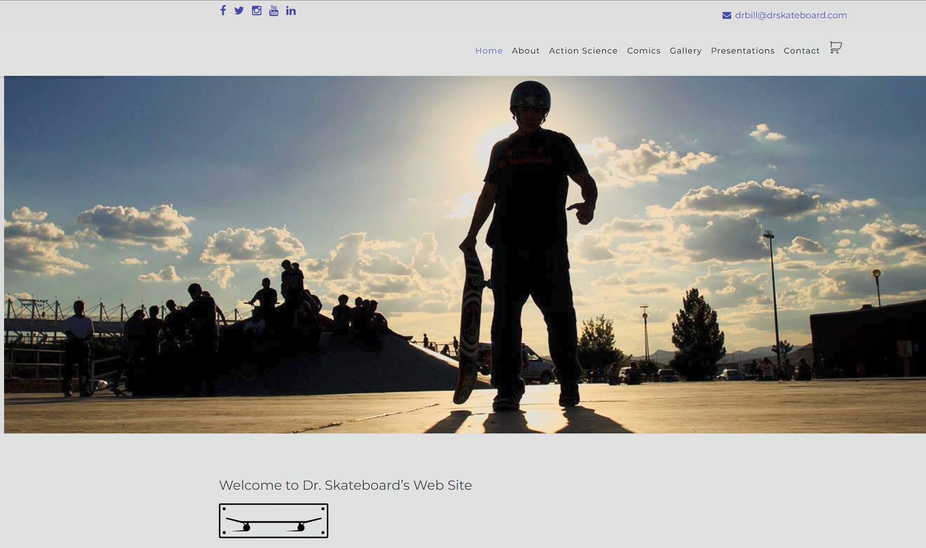 Dr. Skateboard Website Screenshot
